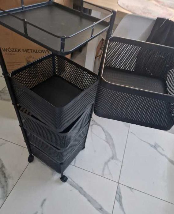 Regał Kuchenny Mobilny Stolik Na Kółkach Wózek 6-poziomowy Nowy* 90cm