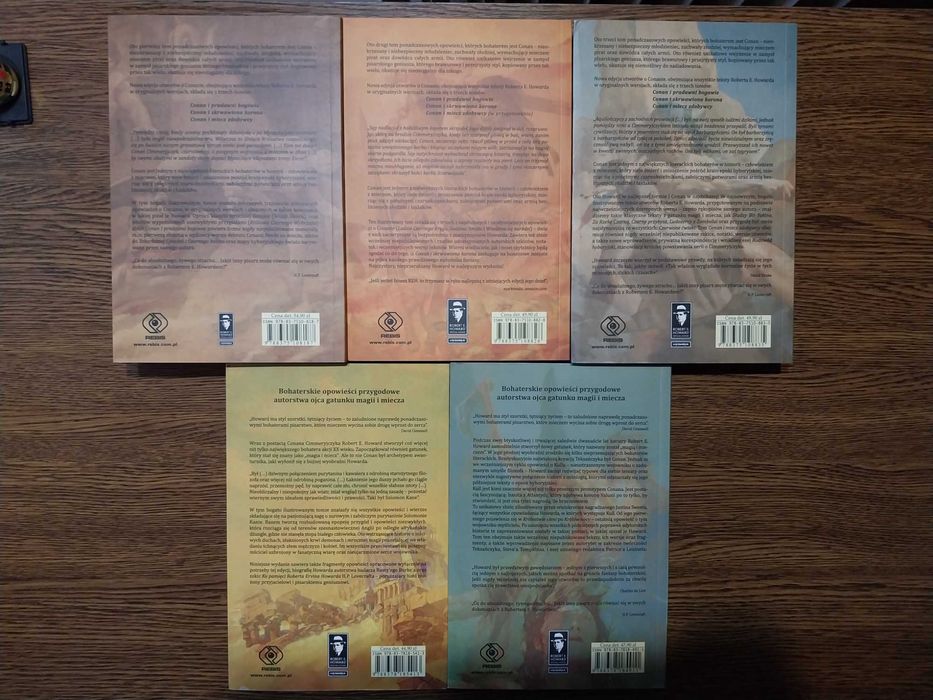 Robert Howard -  Conan, Solomon Kane, Kull - 5 tomów Wyd. Rebis