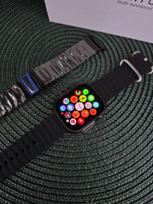 Smartwatch męski HK Ultra3 , AMOLED 2,12” • 2 paski • NOWY