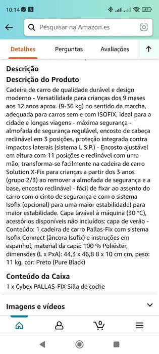 2 Cadeiras auto Cybex