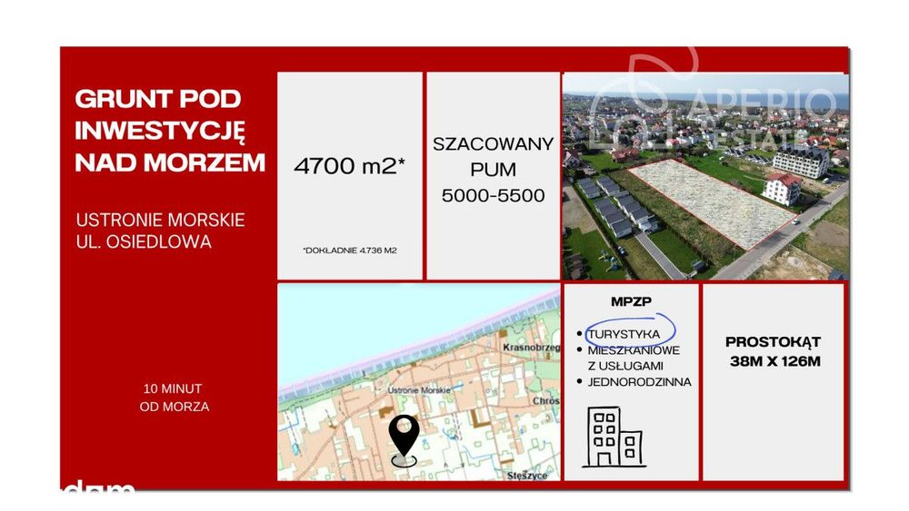 Ustronie Morskie * 10 minut od morza * 4700m2