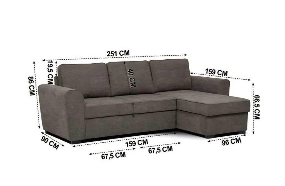 Sofá Chaise Longue com cama - ótimo estado