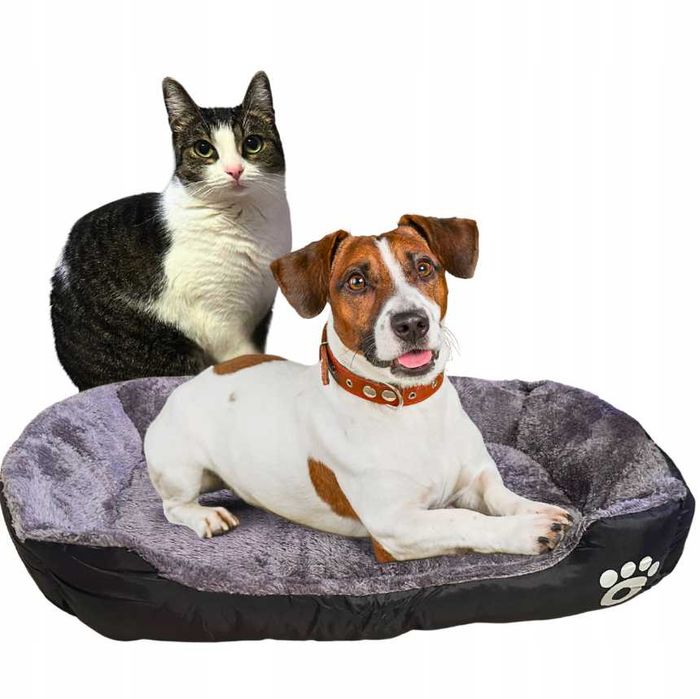 Legowisko dla psa kota 60x45 cm cordura wodoodporne miękkie szare