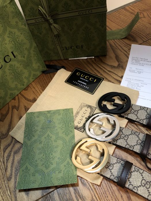 Pasek skorzany Gucci 80-125