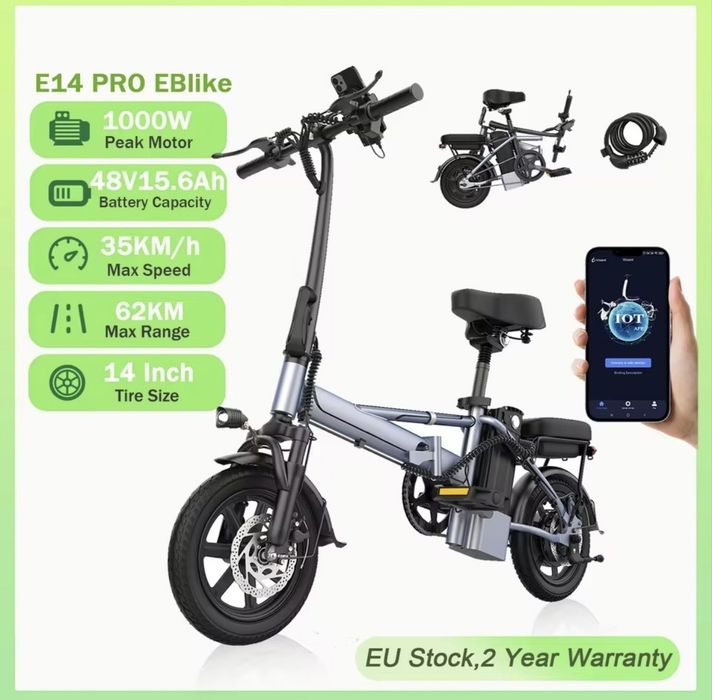 Bicicleta elétrica com motor de 1500W