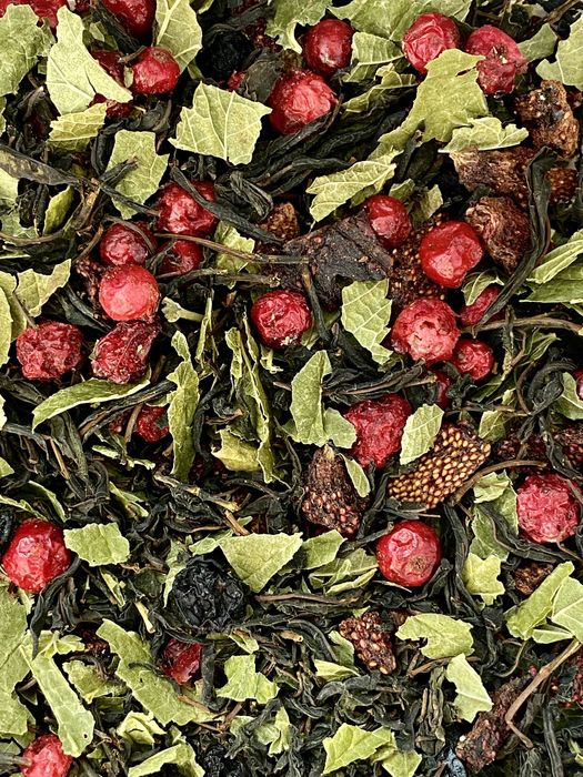 100г Іван чай «Червень»-ферментований листовий з полуницею, смородиною