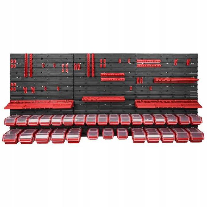 Tablica warsztat narzędzia 178 x 78 cm +30 kuwet do garażu narzędziowa