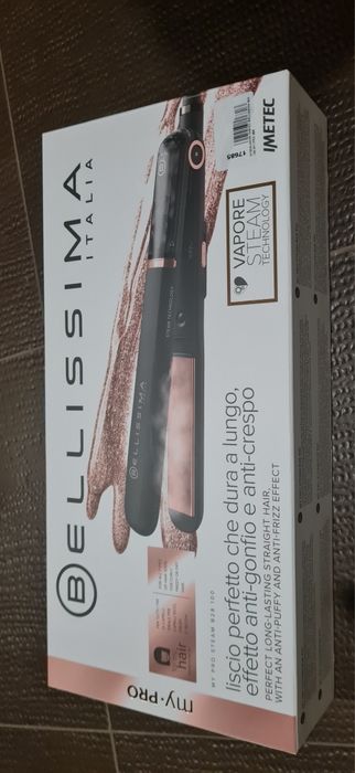 Prancha de alisamento de cabelo a vapor