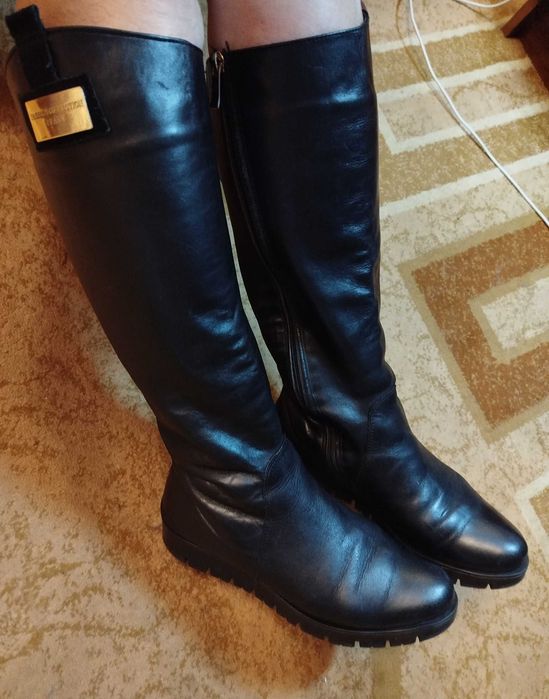 Сапоги шкіряні зимові