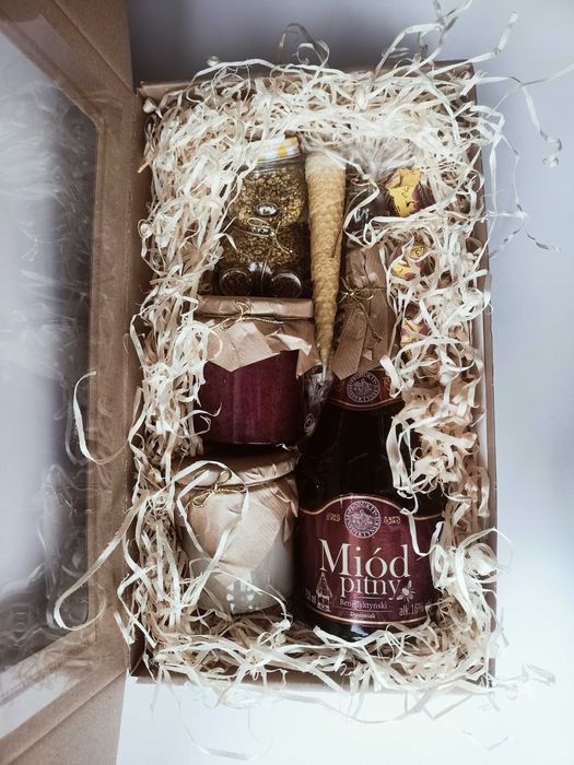 box miodowy prezent miód imieniny podziękowania