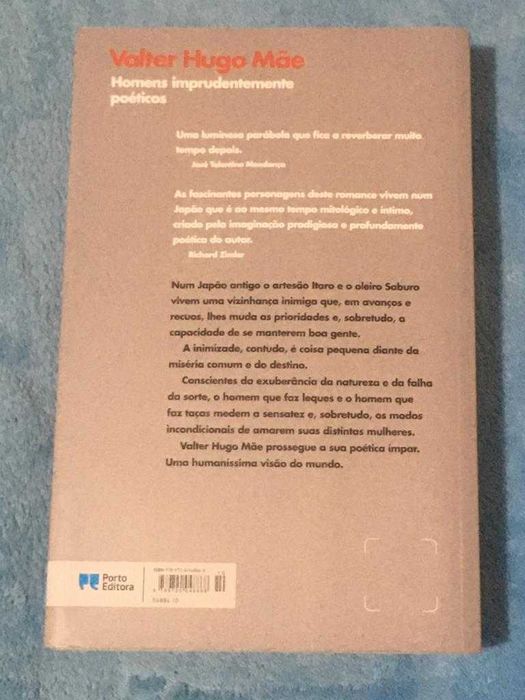 Livro: Homens imprudentemente poéticos, de Valter Hugo Mãe