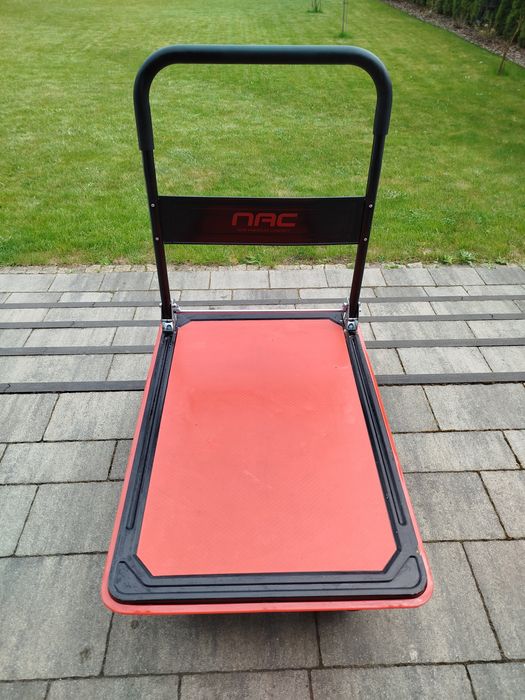 Duży Wózek transportowy magazynowy 350kg koła pompowane