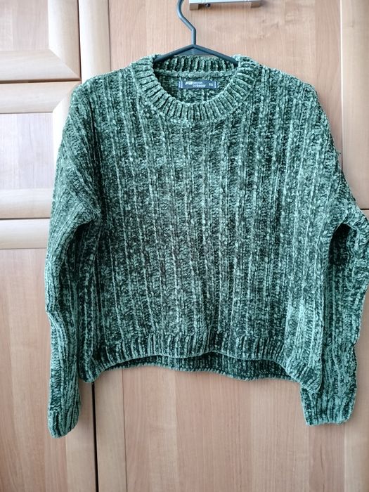 Sweter w kolorze khaki xs
