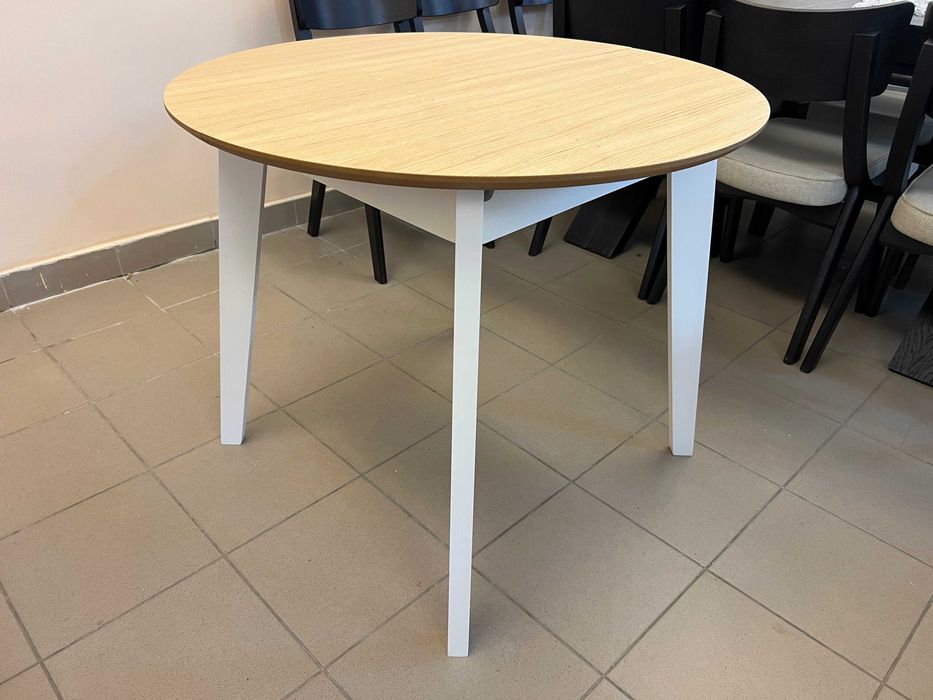 Стіл Марс Д90+30 кухонний круглий розкладний буковий на кухню бук