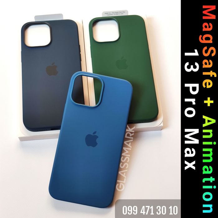 Чехол Silicone Case 1:1 MagSafe+Animation на iPhone 13 Pro Max