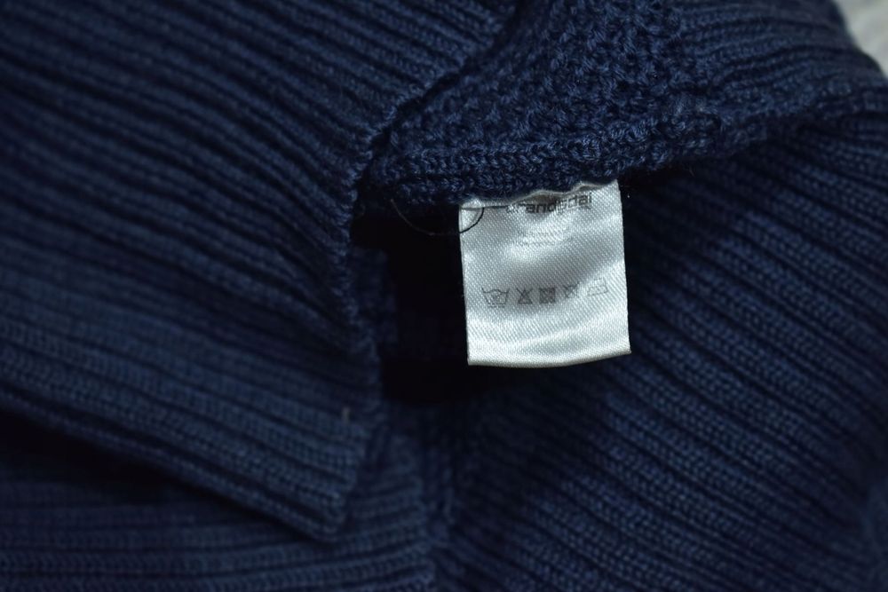 Brandsal Granatowy Sweter Merino Wool Zipneck Sportowy M