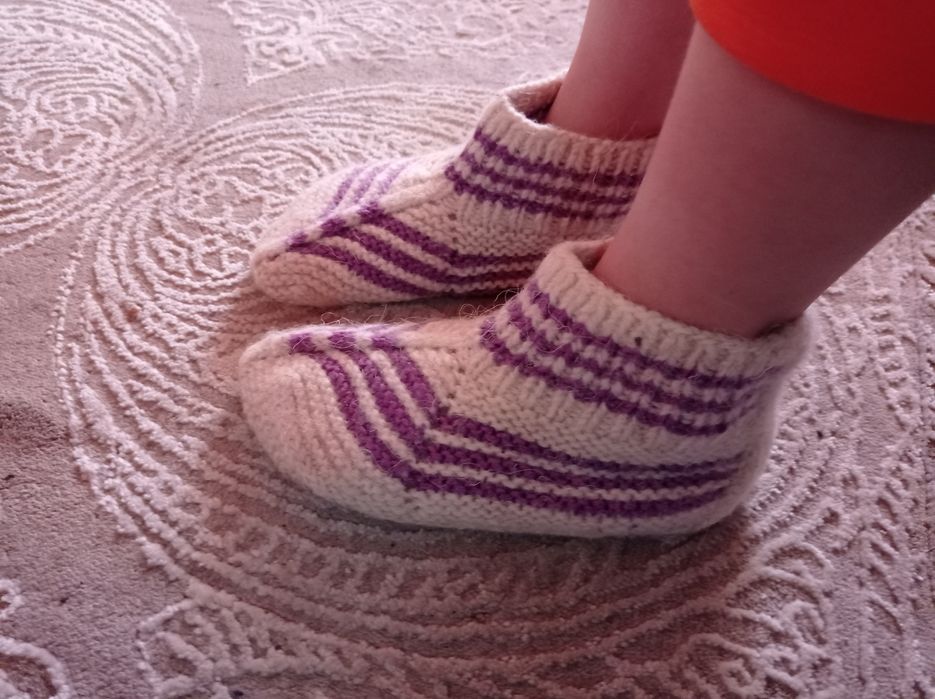 Вязанные тапочки