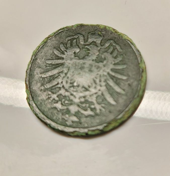 Moneta 2 pfennig 1875