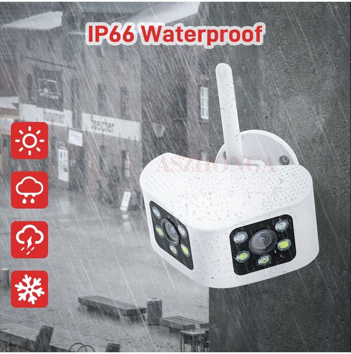 Панорамная WiFi камера 2 объектива угол обзора 180°