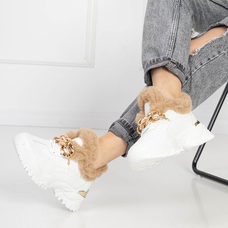 2 KOLORY 36 37 38 sneakersy 39 40 śniegowce sportowe z łańcuchem futer