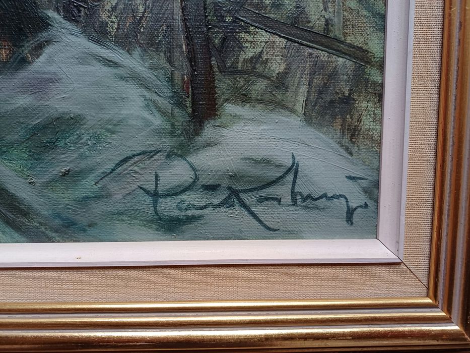 Stary obraz na płótnie Paul Kastrup