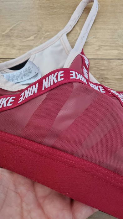 Top sportowy, Stanik sportowy NIKE. Rozmiar M 38. Różowy pudrowy
