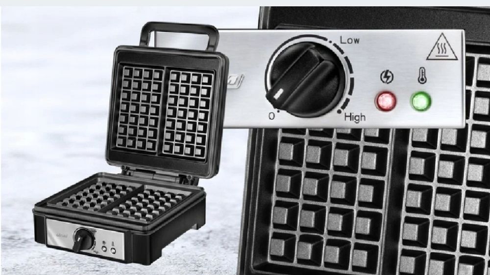 Mocna Gofrownica MPM Duże CHRUPIĄCE GOFRY 1400W