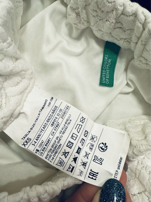 Spodniczka kremowa Benetton XXS na 100cm do 122 cm