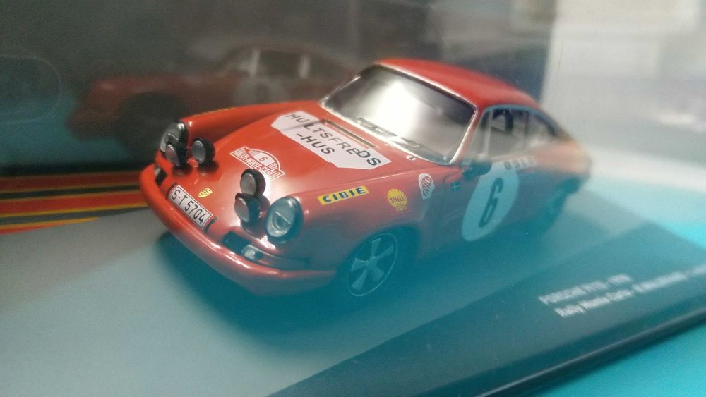 Posche 911 S #6 - Waldegaard: Vencedor Rallye Monte Carlo 1970 - Miniatura IXO Collections à escala 1/43