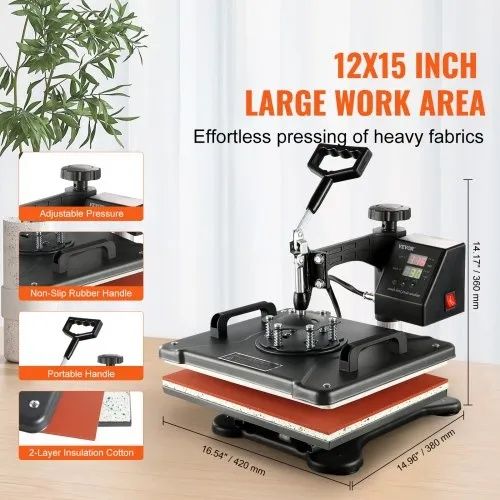 Prensa térmica multifuncional 8 em 1 VEVOR heat press sublimação personalização