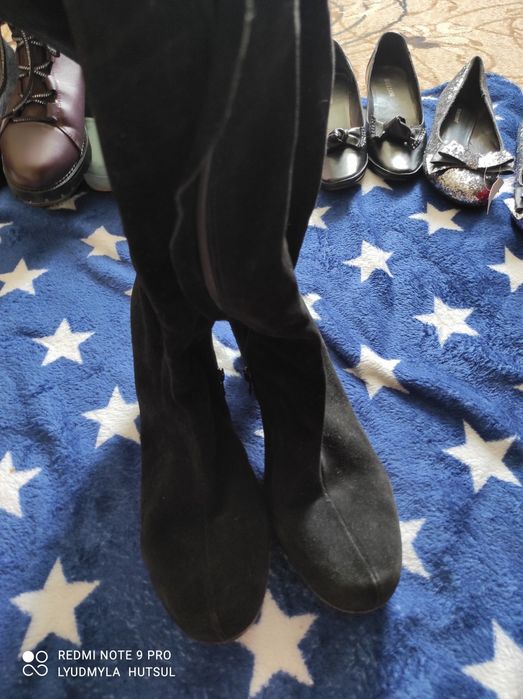 Утеплені нубукові чоботи