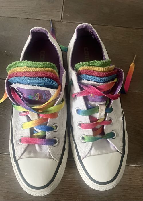 Trampki Converse All Star 36,5 białe tęczowe