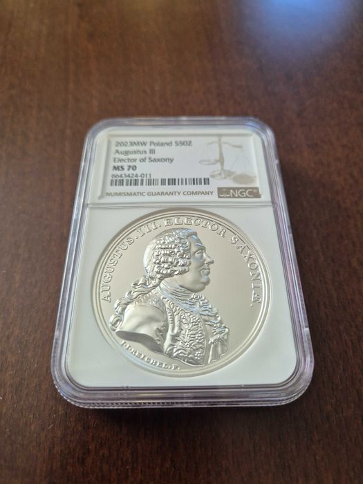 50 zł - SSA - August III Sas - 2023 rok - NGC MS70