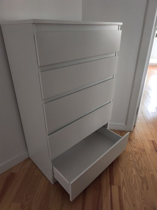 KULLEN Cómoda c/5 gavetas, branco
