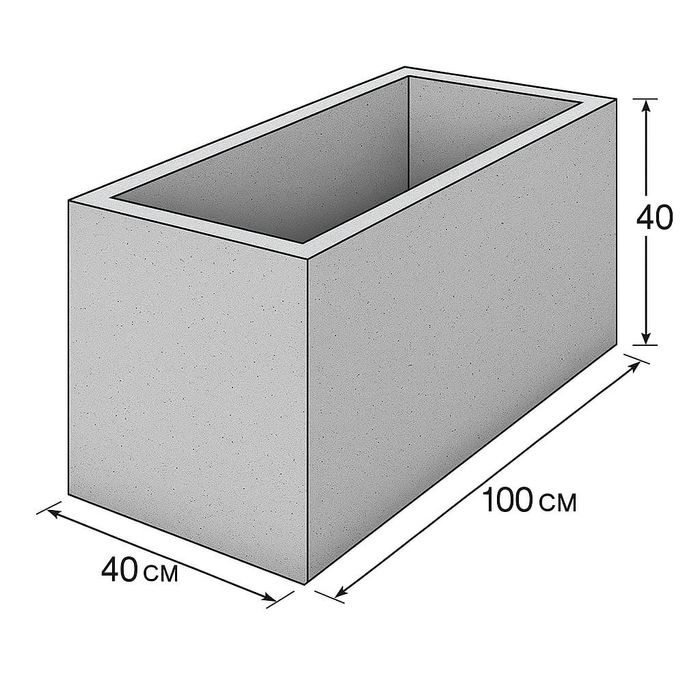 Donice betonowe 100x40x40