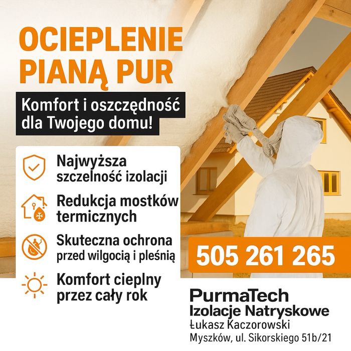 Ocieplenia Pianą PUR Izolacje Natryskowe