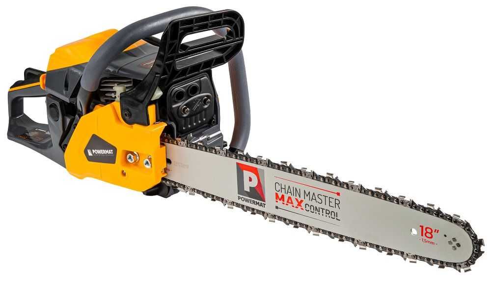 POWERMAT Piła Spalinowa Pilarka Łańcuch 6km Prowadnica 18” 45cm PM1548