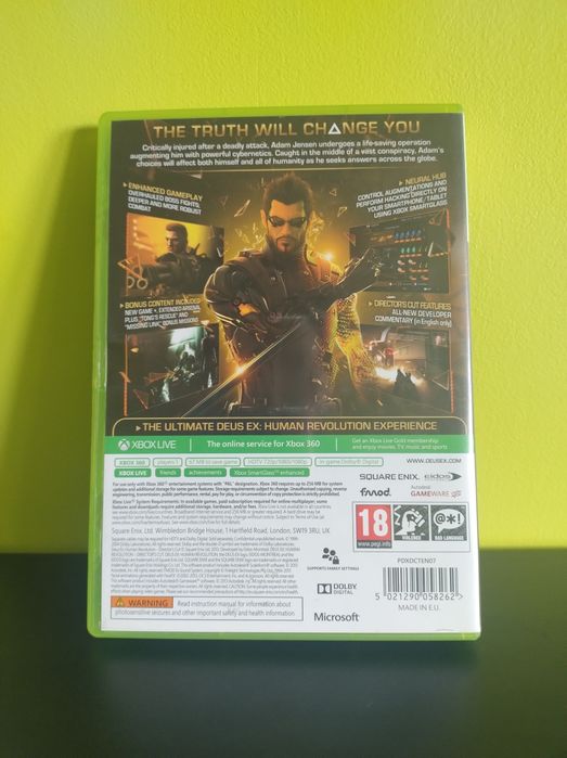 Deus Ex Human Revolution Director's cut rzadka wersja eng xbox 360