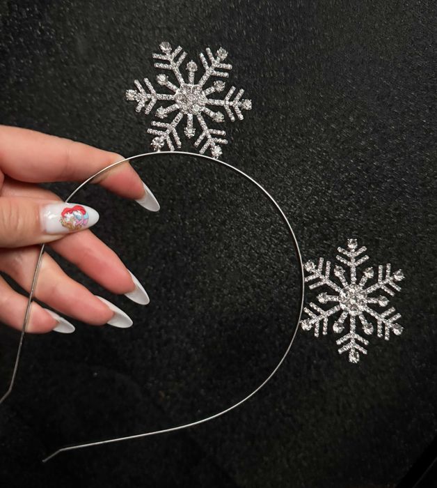 обруч сніжинки металевий
