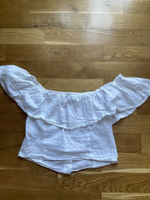 Bluzka na lato biała hiszpanka