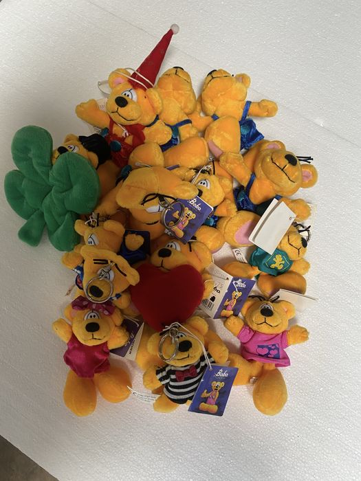 Peluches porta chave e de colar ao vidro