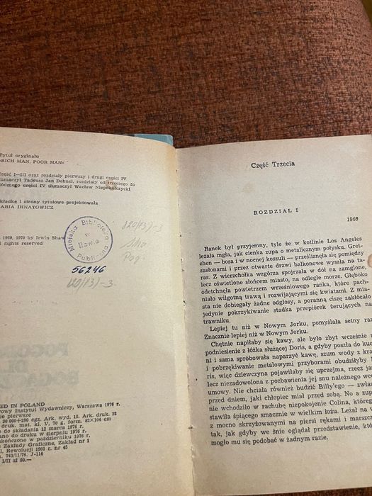"Pogoda dla bogaczy Tom II" Irwin Shaw