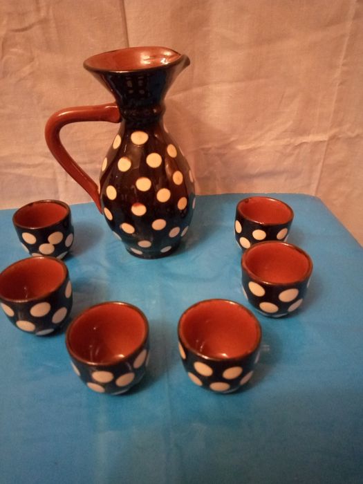 Набор в горошек керамика