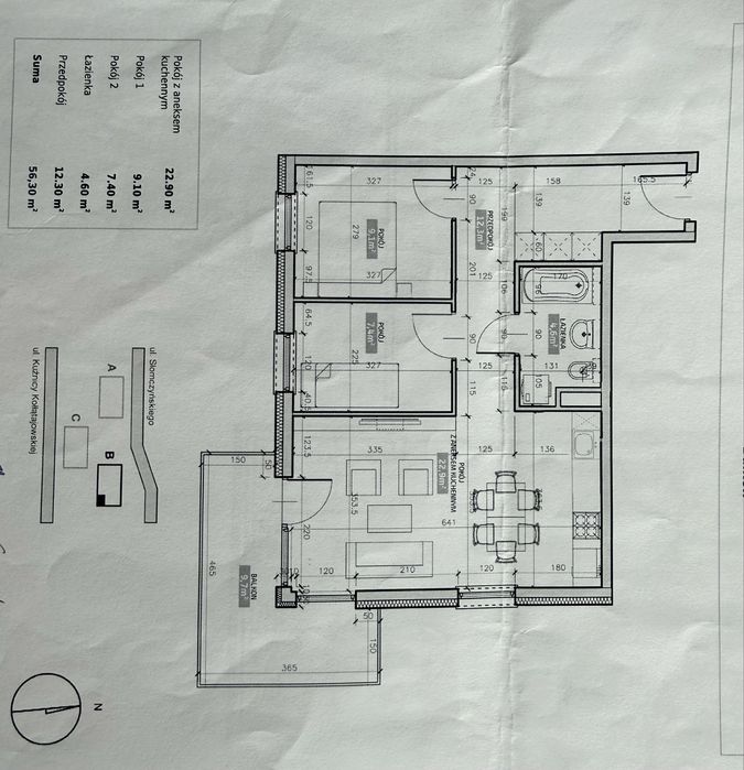 3 pokoje | 56,3 m² | Panorama Prądnik | duży balkon 9,7 m² | widok na Kraków | klimatyzacja