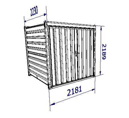 Abrigo de Jardim 2.23m comprimento, desmontável. Garden storage. Modular.