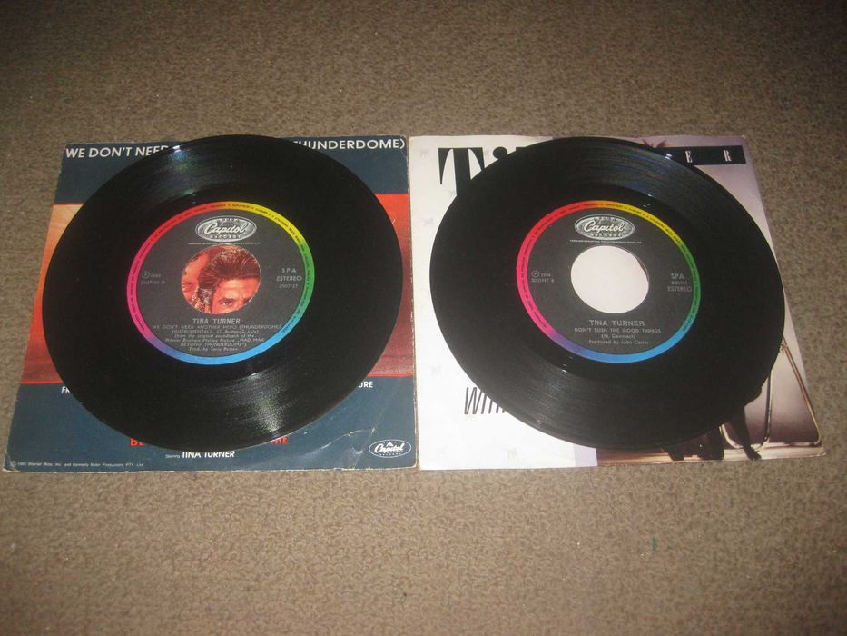 2 Discos em Vinil Single 45 rpm da Tina Turner