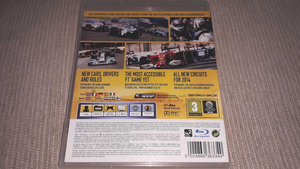 F1 2014 (PS3) Оригинал
