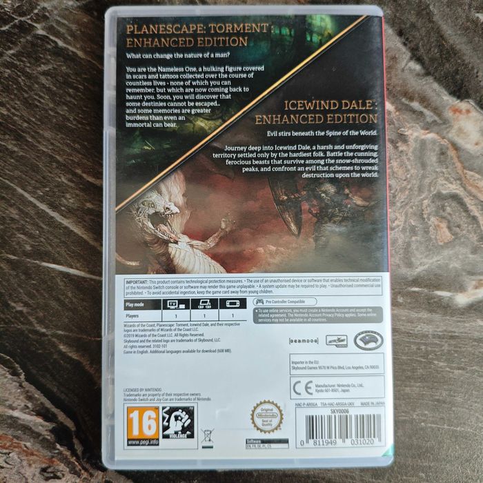 Planescape: Torment & Icewind Dale: Enhanced Editions Nintendo Switch