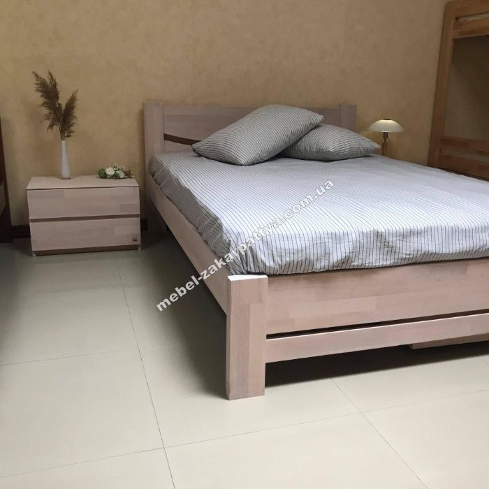 Ліжко 90,120,140,160,180х200. Кровать деревянная с ящиком. Мебель