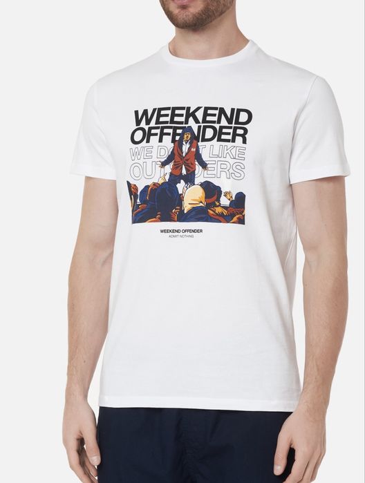 Мужские футбокли Weekend Offender Casual Ultras черная белая ультрас